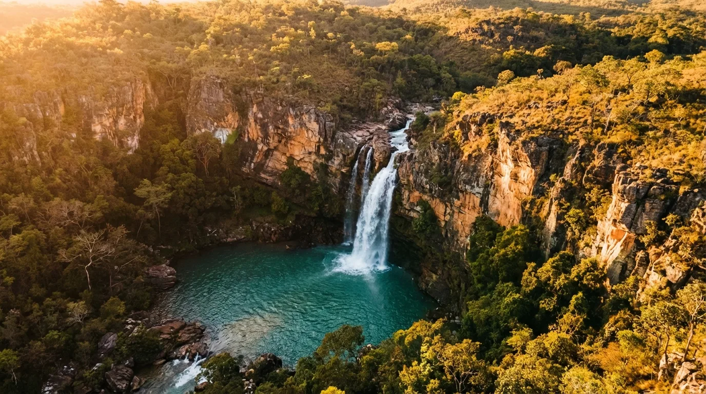 Cachoeira na Chapada dos Veadeiros: um dos destinos mais procurados por fotógrafos de natureza no Brasil.