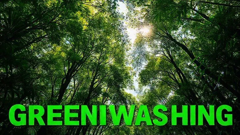 A photorealistic image of a dense, vibrant rainforest canopy seen from below, with sunlight filtering through the leaves, creating a sense of natural beauty and integrity. In the foreground, a subtle, almost transparent, layer of green-tinted marketing text is partially obscuring the view, symbolizing greenwashing. Professional photography, 8K, cinematic lighting, sharp focus on the natural elements, depth of field blurring the text slightly. Shot on a high-end DSLR. A photorealistic image of a dense, vibrant rainforest canopy seen from below, with sunlight filtering through the leaves, creating a sense of natural beauty and integrity. In the foreground, a subtle, almost transparent, layer of green-tinted marketing text is partially obscuring the view, symbolizing greenwashing. Professional photography, 8K, cinematic lighting, sharp focus on the natural elements, depth of field blurring the text slightly. Shot on a high-end DSLR.