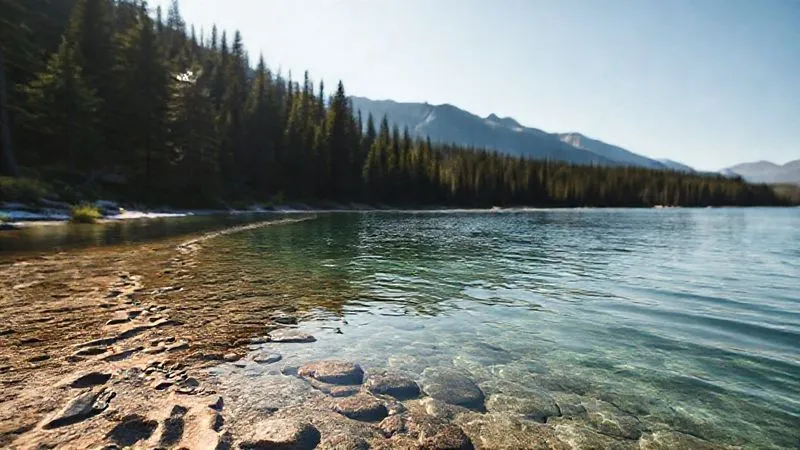 A photorealistic, professional photography, 8K, cinematic lighting image of a pristine national park landscape, showing clear water, untouched forest, and distant mountains. A subtle, transparent overlay of human footprints slowly fading away, symbolizing the goal of leaving no trace. Sharp focus, depth of field blurring the sky, shot on a high-end DSLR. A photorealistic, professional photography, 8K, cinematic lighting image of a pristine national park landscape, showing clear water, untouched forest, and distant mountains. A subtle, transparent overlay of human footprints slowly fading away, symbolizing the goal of leaving no trace. Sharp focus, depth of field blurring the sky, shot on a high-end DSLR.