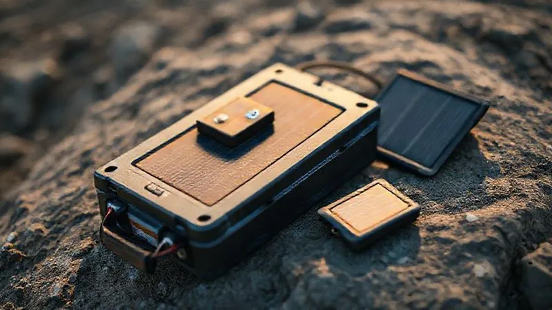 A close-up, photorealistic, professional photography, 8K, cinematic lighting, sharp focus, depth of field, shot on a high-end DSLR, of a robust lithium iron phosphate (LiFePO4) battery pack connected to a compact solar charge controller and a small, foldable solar panel, all neatly arranged on a durable surface, symbolizing efficient energy storage and generation for sustainable travel. A close-up, photorealistic, professional photography, 8K, cinematic lighting, sharp focus, depth of field, shot on a high-end DSLR, of a robust lithium iron phosphate (LiFePO4) battery pack connected to a compact solar charge controller and a small, foldable solar panel, all neatly arranged on a durable surface, symbolizing efficient energy storage and generation for sustainable travel.
