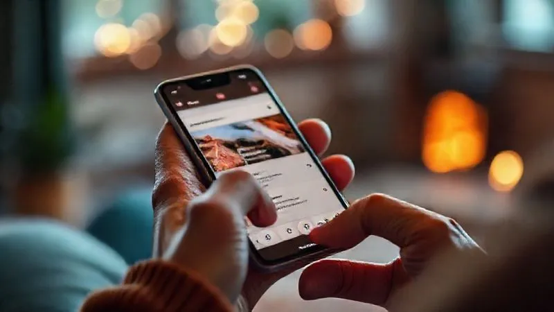 A photorealistic image of a person's hands holding a smartphone, actively browsing Airbnb listings with specific search filters like 'eco-friendly' and 'sustainable' highlighted on the screen. The background is a blurred, cozy travel setting, cinematic lighting, sharp focus on the phone, depth of field, 8K hyper-detailed, professional photography, shot on a high-end DSLR. A photorealistic image of a person's hands holding a smartphone, actively browsing Airbnb listings with specific search filters like 'eco-friendly' and 'sustainable' highlighted on the screen. The background is a blurred, cozy travel setting, cinematic lighting, sharp focus on the phone, depth of field, 8K hyper-detailed, professional photography, shot on a high-end DSLR.