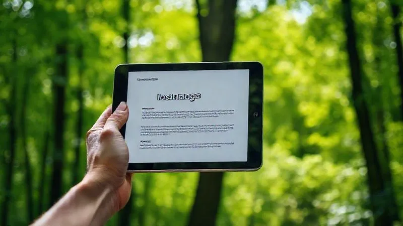 A close-up, photorealistic shot of a hand holding a sleek tablet displaying a digital insurance policy, with a blurred background of a lush, vibrant green forest. The screen shows clear text and a small leaf icon. Cinematic lighting emphasizes the digital interface and the natural environment. 8K, sharp focus on the tablet and hand. A close-up, photorealistic shot of a hand holding a sleek tablet displaying a digital insurance policy, with a blurred background of a lush, vibrant green forest. The screen shows clear text and a small leaf icon. Cinematic lighting emphasizes the digital interface and the natural environment. 8K, sharp focus on the tablet and hand.