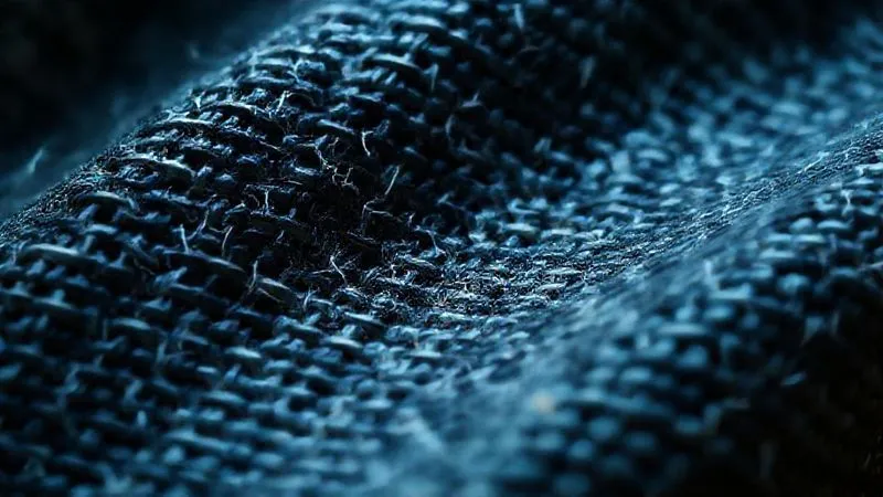 A photorealistic close-up macro shot of a rugged, textured fabric, showing individual fibers of recycled nylon or organic hemp. The fabric is tightly woven with visible reinforcement patterns, under dramatic cinematic lighting, highlighting its durability and sustainable origin. Sharp focus, depth of field. 8K hyper-detailed, professional photography. A photorealistic close-up macro shot of a rugged, textured fabric, showing individual fibers of recycled nylon or organic hemp. The fabric is tightly woven with visible reinforcement patterns, under dramatic cinematic lighting, highlighting its durability and sustainable origin. Sharp focus, depth of field. 8K hyper-detailed, professional photography.