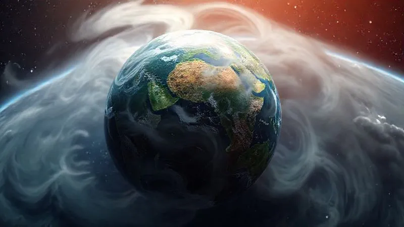 A photorealistic, professional photography, 8K image of a globe with swirling green and grey atmospheric patterns, symbolizing the global impact of carbon emissions from aviation. Cinematic lighting highlights critical regions, sharp focus on the Earth, depth of field blurring the distant stars, shot on a high-end DSLR. A photorealistic, professional photography, 8K image of a globe with swirling green and grey atmospheric patterns, symbolizing the global impact of carbon emissions from aviation. Cinematic lighting highlights critical regions, sharp focus on the Earth, depth of field blurring the distant stars, shot on a high-end DSLR.